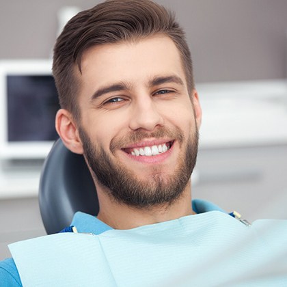 A man attending a dental checkup in Fargo