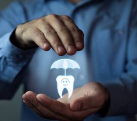 render of protected tooth