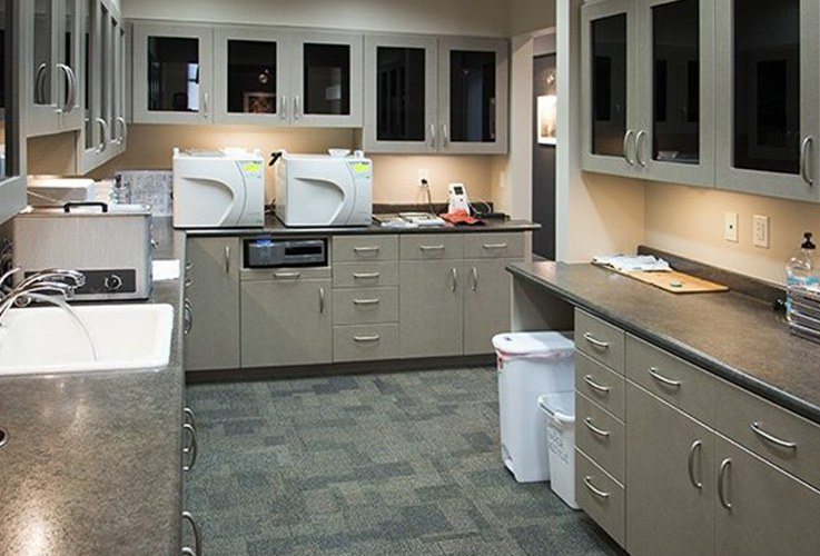 Dental lab and storage area