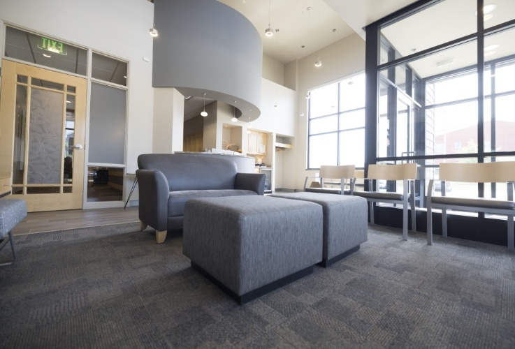 Welcoming dental office reception desk