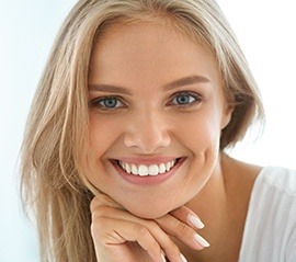 Woman with bright white smile